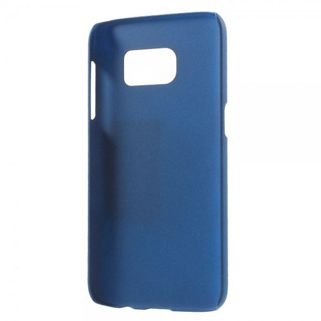 Samsung Galaxy S7 Hart Plastik Case Handyhülle mit sandartiger Oberfläche - dunkelblau