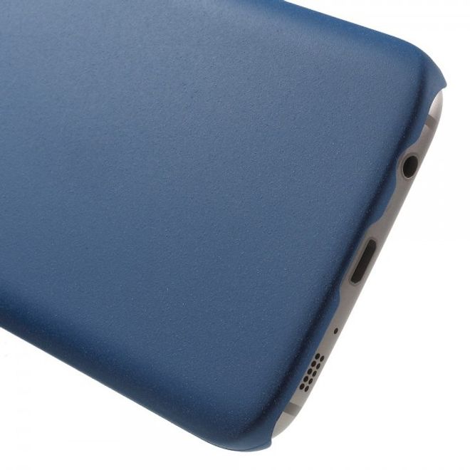 Samsung Galaxy S7 Hart Plastik Case Handyhülle mit sandartiger Oberfläche - dunkelblau