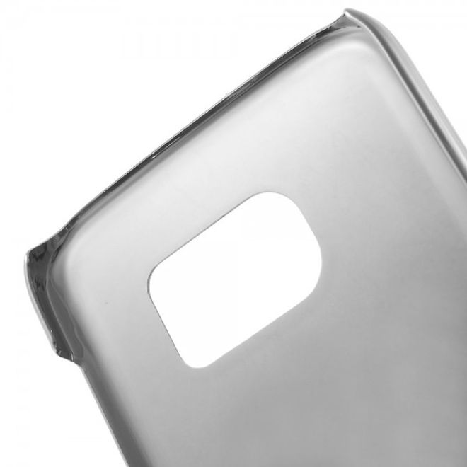 Samsung Galaxy S7 Hart Plastik Case Hülle mit lederartiger Oberfläche und Glitzerstaub - gold