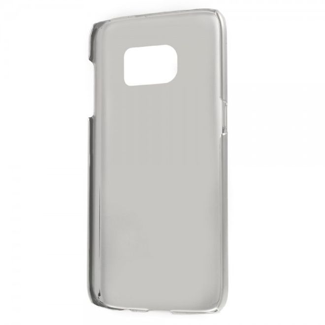 Samsung Galaxy S7 Hart Plastik Case Hülle mit lederartiger Oberfläche und Glitzerstaub - gold