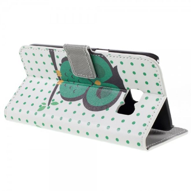 Samsung Galaxy S7 Leder Cover Hülle mit schlafender Eule