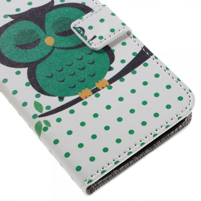 Samsung Galaxy S7 Leder Cover Hülle mit schlafender Eule