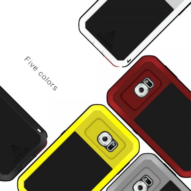 Samsung Galaxy S7 LOVE MEI Ultrarobuste Metall- und Silikon Case Hülle mit integrierter Displayschutz - schwarz