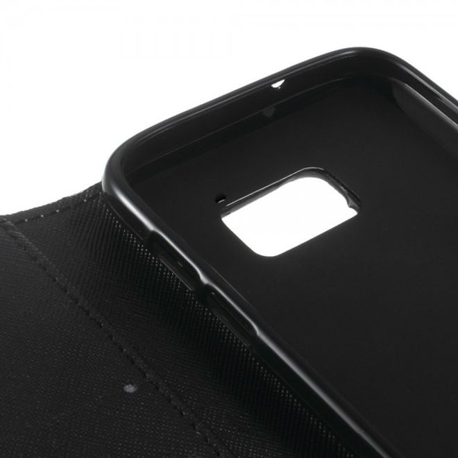 Samsung Galaxy S7 Magnetische Leder Case Hülle mit Löwenzahn