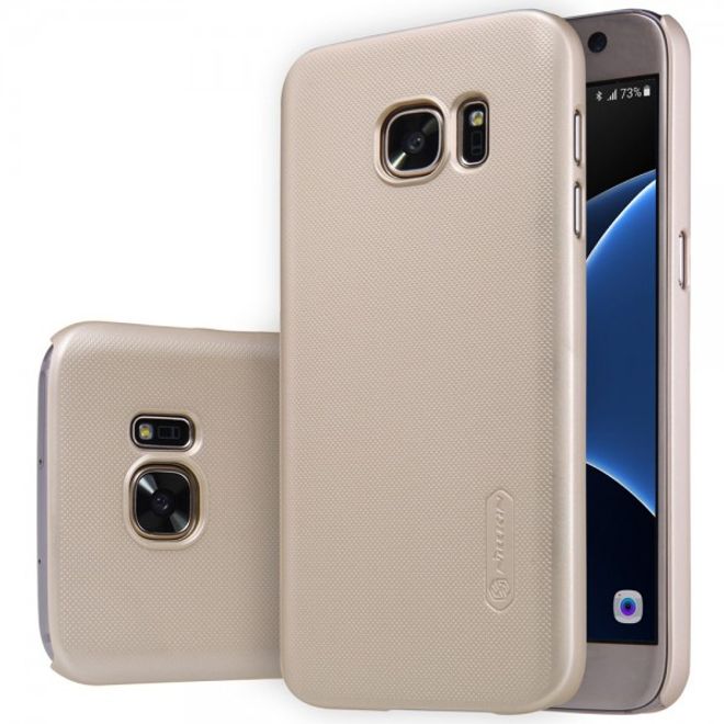 Samsung Galaxy S7 Matte Hart Plastik Case Gummihülle von Nillkin - gold
