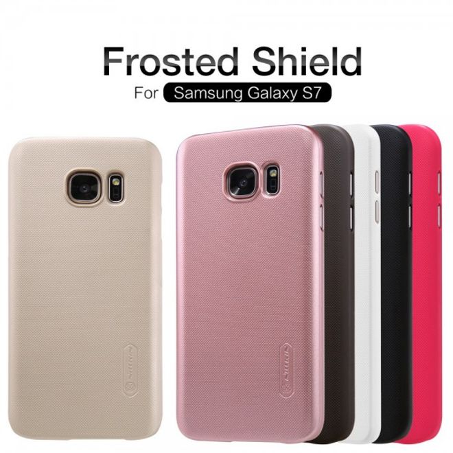 Samsung Galaxy S7 Matte Hart Plastik Case Gummihülle von Nillkin - rot