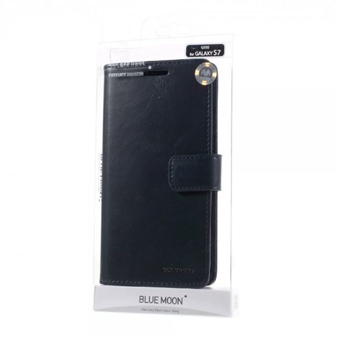 Goospery - Samsung Galaxy S7 Hülle - Handy Bookcover - Bluemoon Diary Series - navy