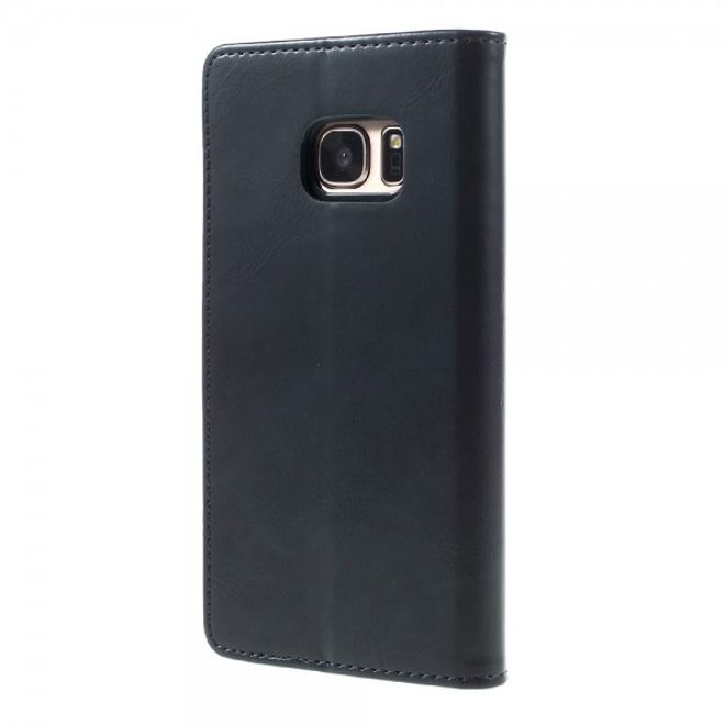 Goospery - Samsung Galaxy S7 Hülle - Handy Bookcover - Bluemoon Diary Series - navy