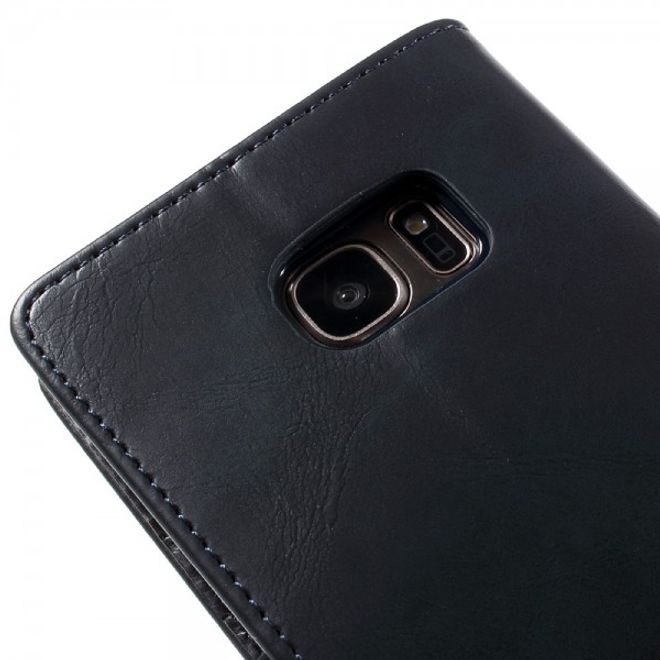 Goospery - Samsung Galaxy S7 Hülle - Handy Bookcover - Bluemoon Diary Series - navy