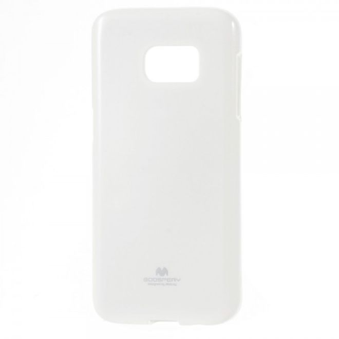 Goospery - Samsung Galaxy S7 Handy Hülle - TPU Soft Case - Pearl Jelly Series - weiss