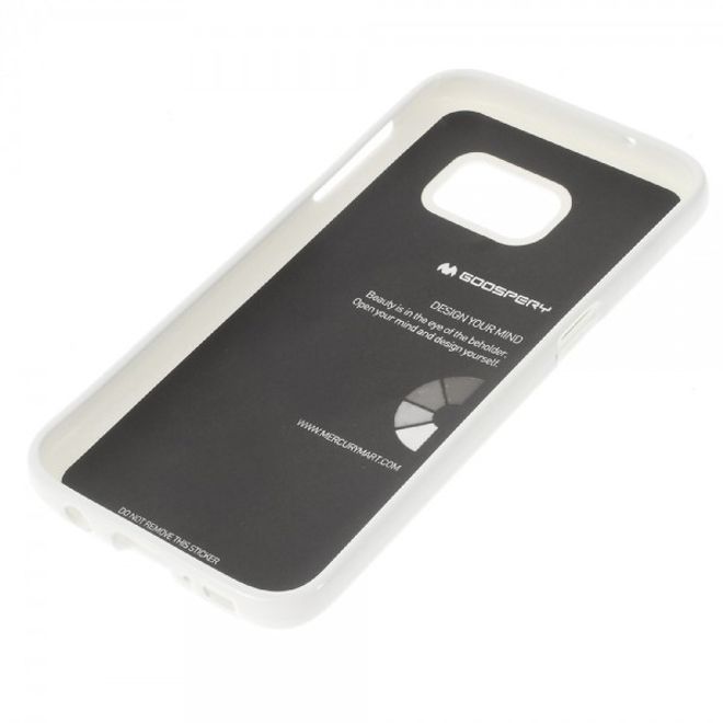 Goospery - Samsung Galaxy S7 Handy Hülle - TPU Soft Case - Pearl Jelly Series - weiss
