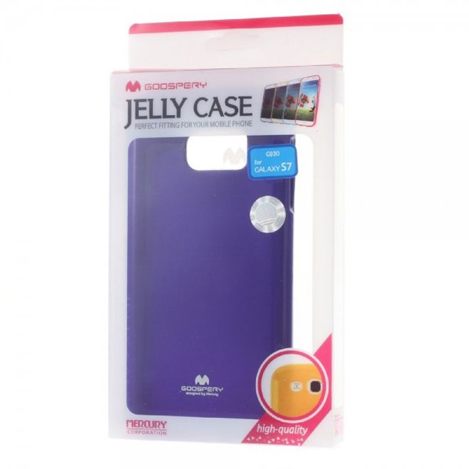 Goospery - Samsung Galaxy S7 Handy Hülle - TPU Soft Case - Pearl Jelly Series - purpur