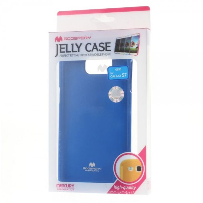 Goospery - Samsung Galaxy S7 Handy Hülle - TPU Soft Case - Pearl Jelly Series - blau
