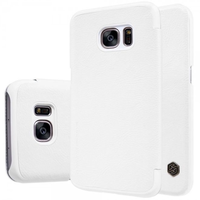Samsung Galaxy S7 Nillkin Qin Series Leder Case Hülle mit Kreditkartenslots - weiss