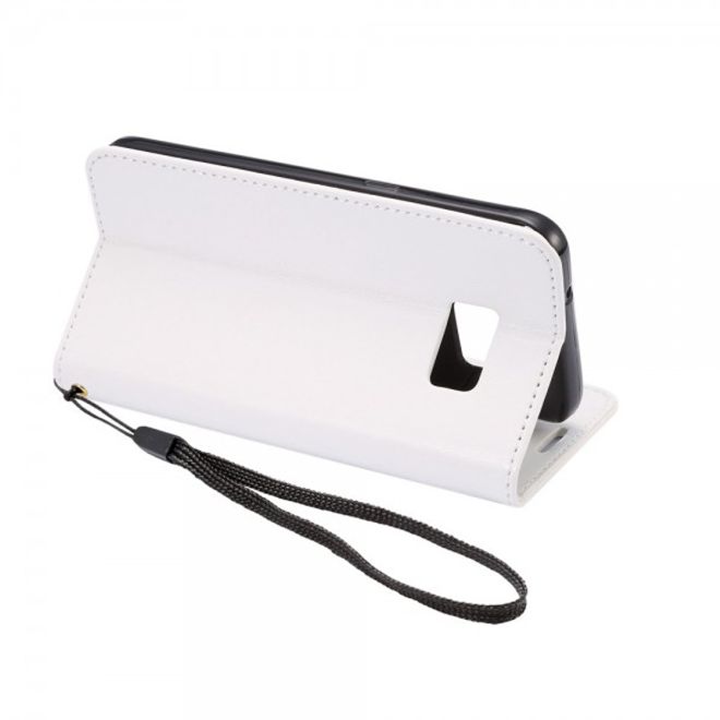 Samsung Galaxy S7 Schicke Leder Case Hülle mit Kreditkartenslots - weiss