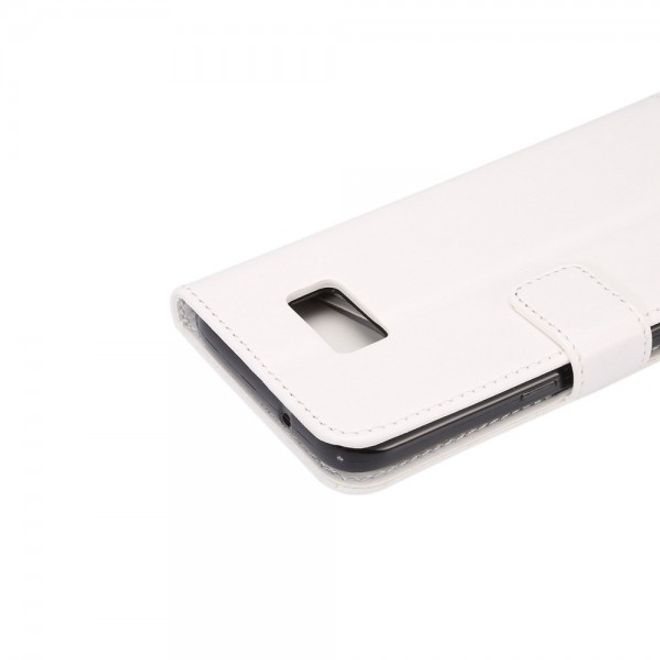 Samsung Galaxy S7 Schicke Leder Case Hülle mit Kreditkartenslots - weiss
