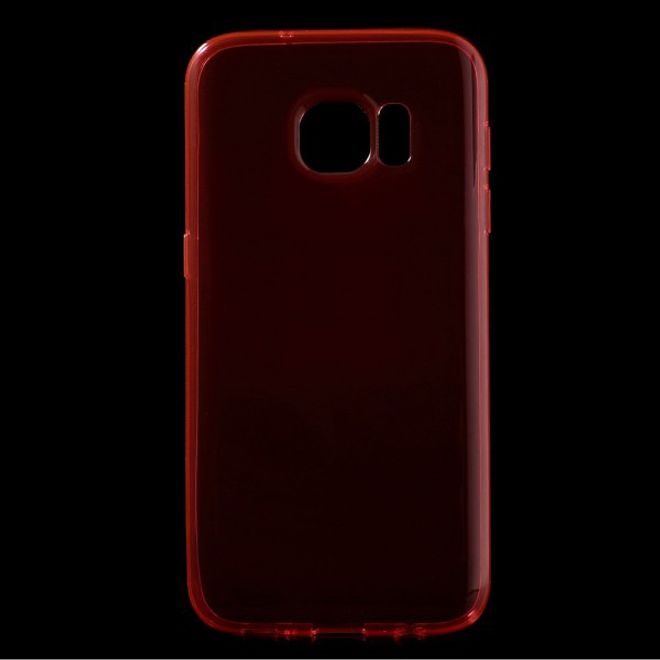 Samsung Galaxy S7 Schützende, elastische Plastik Case Smartphone Hülle - rot