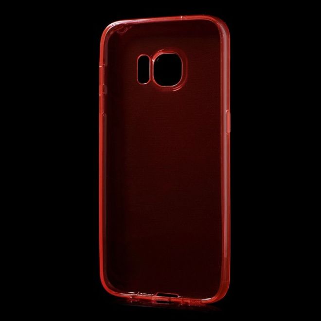 Samsung Galaxy S7 Schützende, elastische Plastik Case Smartphone Hülle - rot