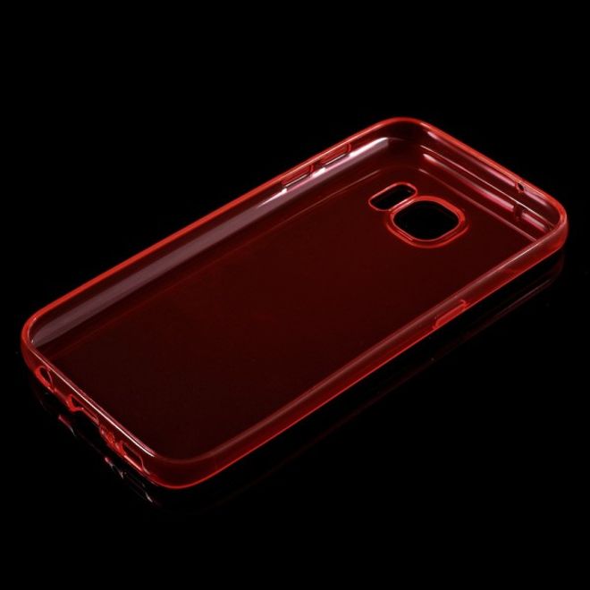 Samsung Galaxy S7 Schützende, elastische Plastik Case Smartphone Hülle - rot