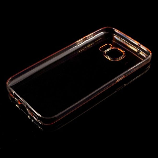 Samsung Galaxy S7 Schützende, elastische Plastik Case Smartphone Hülle - champagnerfarben