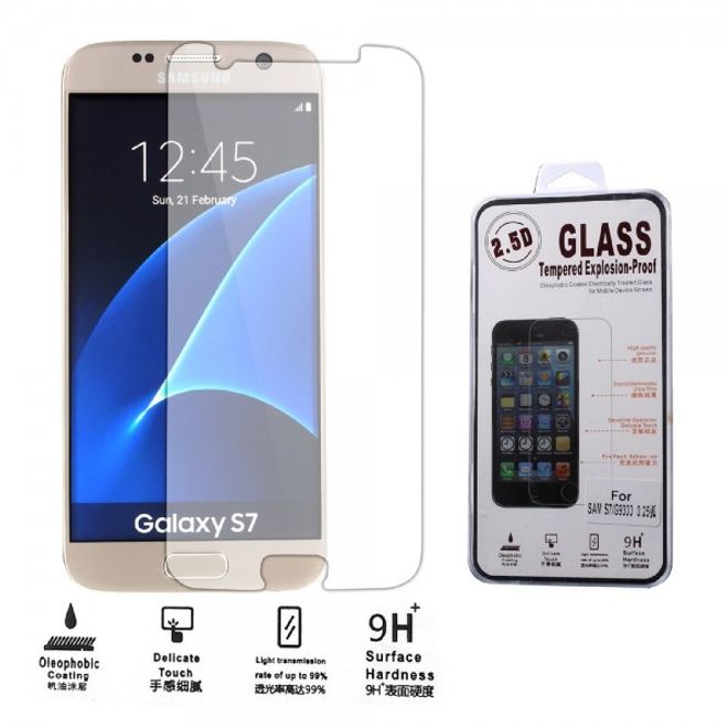 Samsung Galaxy S7 Schutzfolie aus gehärtetem Glas (0.25mm dick) reicht nicht über die ganze Vorderseite