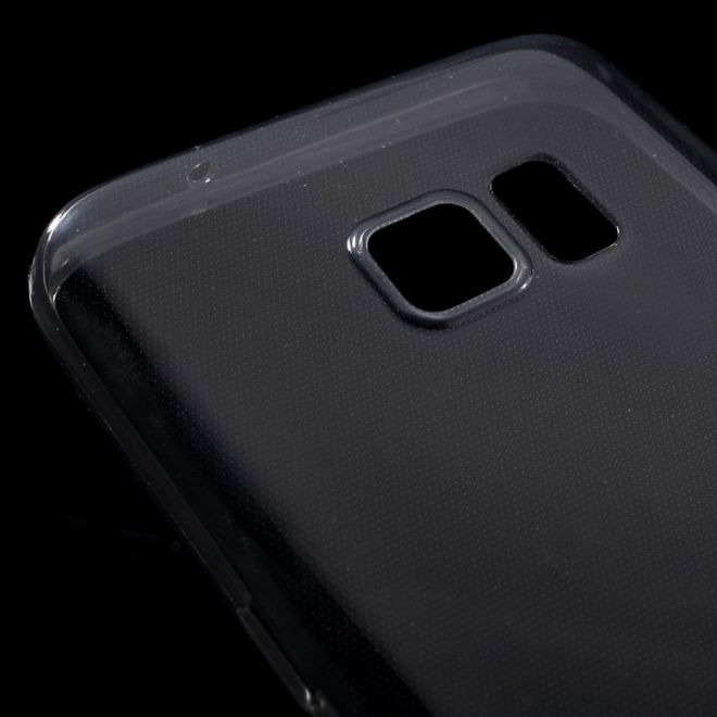 Samsung Galaxy S7 Ultradünne, elastische Plastik Case Hülle - grau