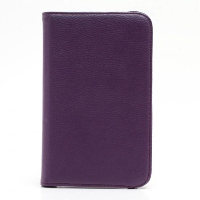 Samsung Galaxy Tab 3 7.0 360° rotierbare Leder Case Tablet Hülle mit Litchitextur - purpur