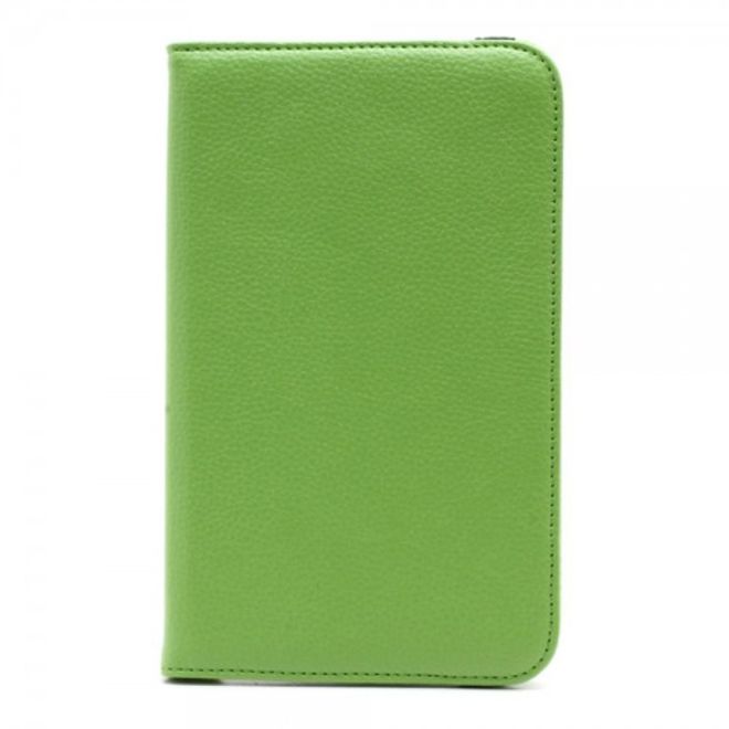 Samsung Galaxy Tab 3 7.0 360° rotierbare Leder Case Tablet Hülle mit Litchitextur - grün