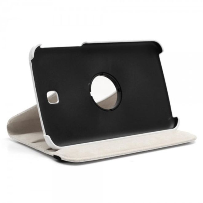 Samsung Galaxy Tab 3 7.0 360° rotierbare Leder Case Tablet Hülle mit Litchitextur - weiss