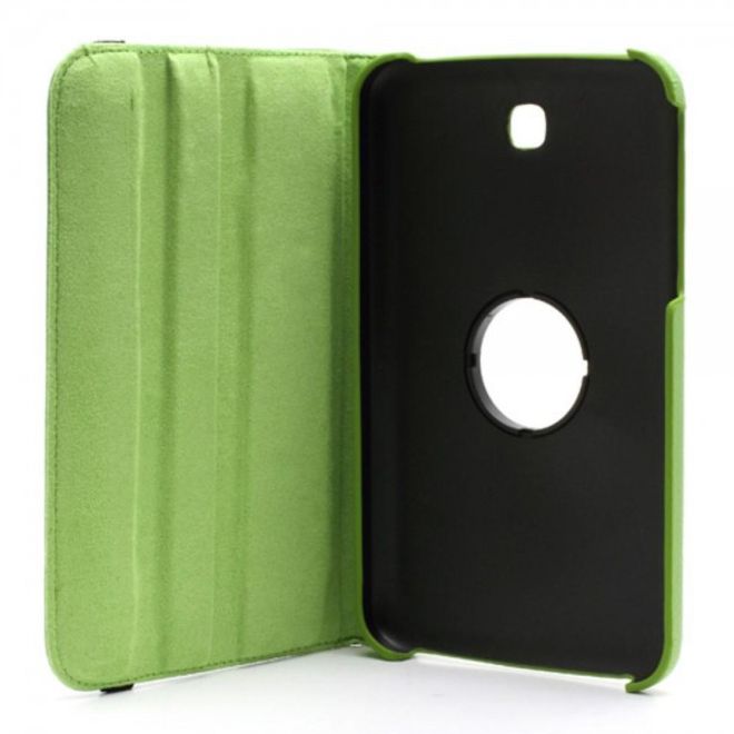Samsung Galaxy Tab 3 7.0 360° rotierbare Leder Case Tablet Hülle mit Litchitextur - grün