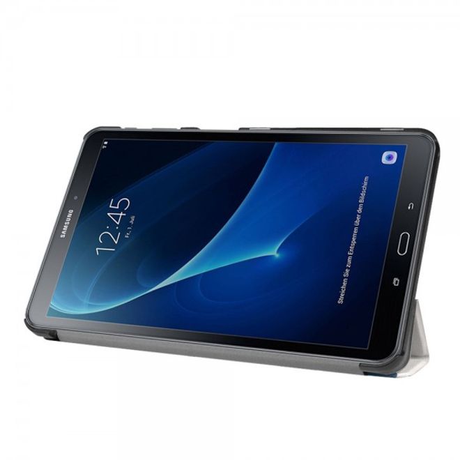 Samsung Galaxy Tab A 10.1 (2016) Leder Smart Case Hülle mit gruseligem Monster