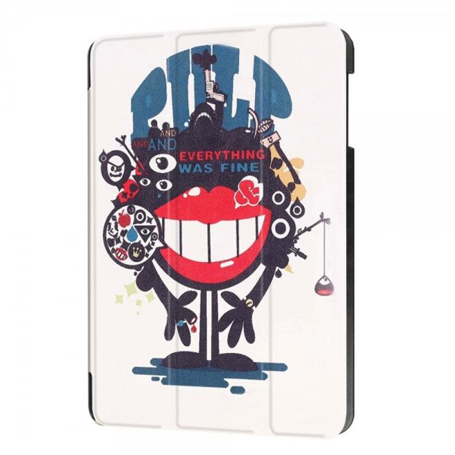 Samsung Galaxy Tab A 10.1 (2016) Leder Smart Case Hülle mit gruseligem Monster