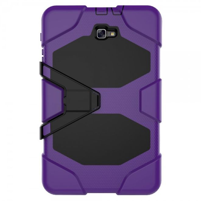 Samsung Galaxy Tab A 10.1 (2016) Robuste Hart Plastik Case Hülle mit Kickstand - purpur