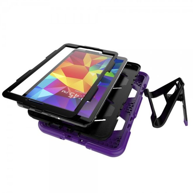 Samsung Galaxy Tab A 10.1 (2016) Robuste Hart Plastik Case Hülle mit Kickstand - purpur