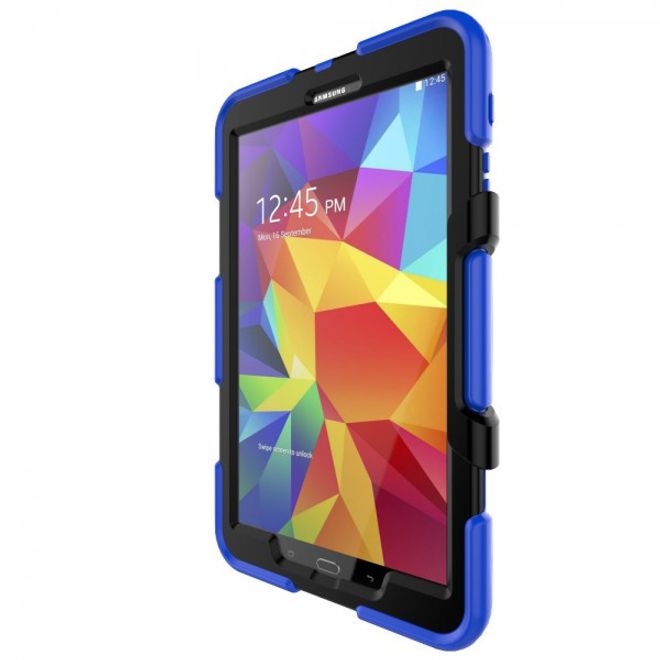 Samsung Galaxy Tab A 10.1 (2016) Robuste Hart Plastik Case Hülle mit Kickstand - blau