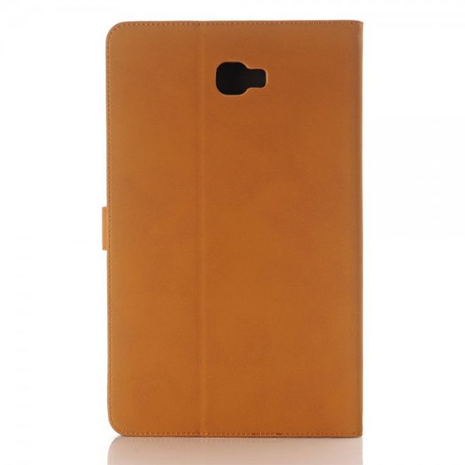 Samsung Galaxy Tab A 10.1 (2016) Schicke Leder Flip Cover Tablet Hülle mit Standfunktion - gelb
