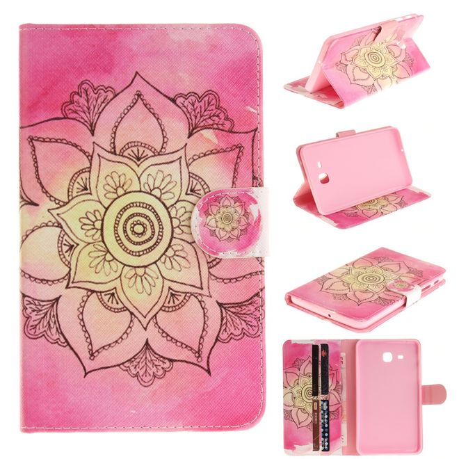 Samsung Galaxy Tab A 7.0 Tablethülle - Case aus Leder - mit Standfunktion - Mandala