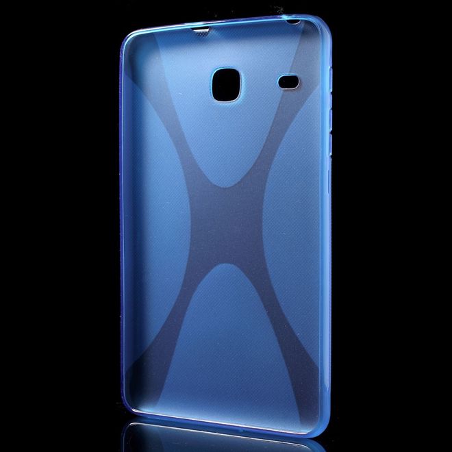 Samsung Galaxy Tab E 8.0 Cover - TPU Softcase - X-Shape - blau