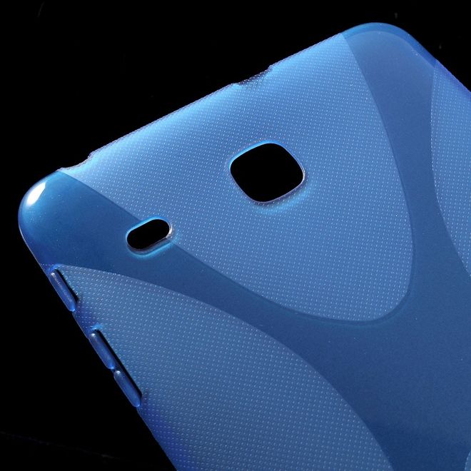 Samsung Galaxy Tab E 8.0 Cover - TPU Softcase - X-Shape - blau