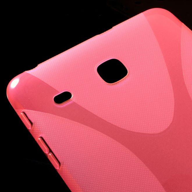 Samsung Galaxy Tab E 8.0 Cover - TPU Softcase - X-Shape - rosa