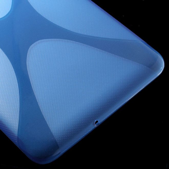 Samsung Galaxy Tab E 8.0 Cover - TPU Softcase - X-Shape - blau