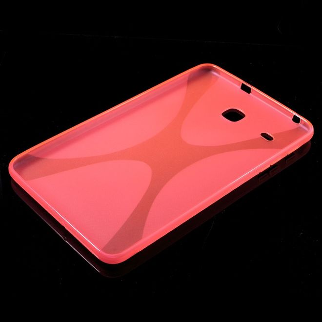 Samsung Galaxy Tab E 8.0 Cover - TPU Softcase - X-Shape - rosa