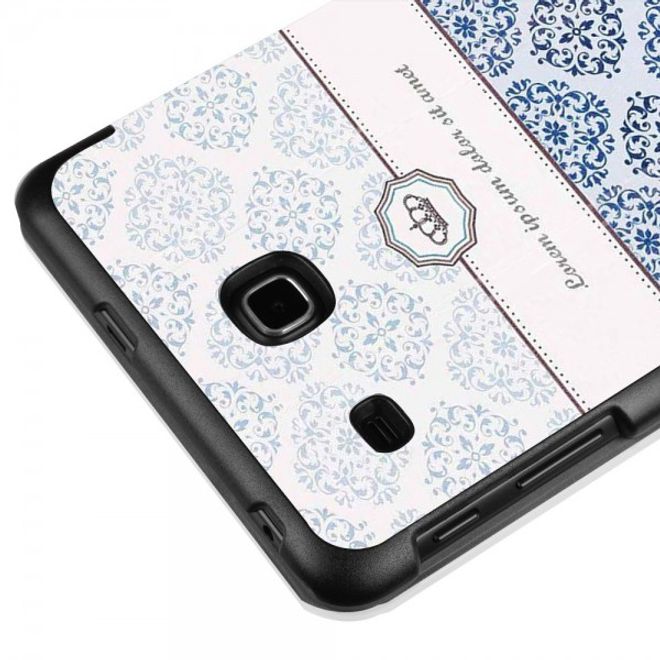 Samsung Galaxy Tab E 8.0 Dreifach faltbare Leder Cover Flip Hülle mit Mandala