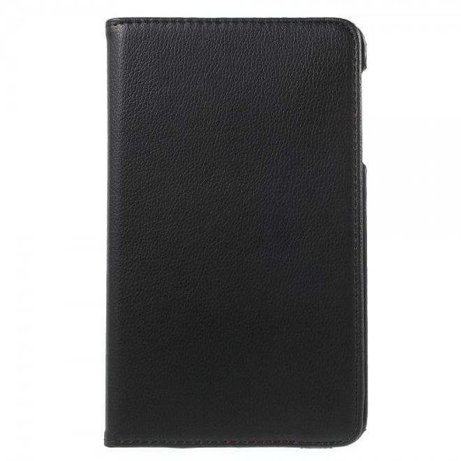 Samsung Galaxy Tab E 8.0 Leder Flip Cover Case Hülle mit rotierbarer Standfunktion - schwarz