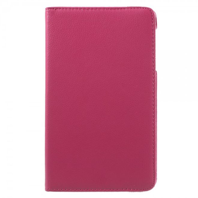 Samsung Galaxy Tab E 8.0 Leder Flip Cover Case Hülle mit rotierbarer Standfunktion - rosa