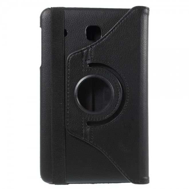 Samsung Galaxy Tab E 8.0 Leder Flip Cover Case Hülle mit rotierbarer Standfunktion - schwarz