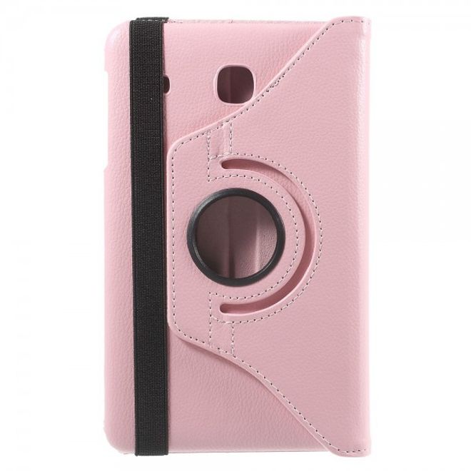 Samsung Galaxy Tab E 8.0 Leder Flip Cover Case Hülle mit rotierbarer Standfunktion - pink
