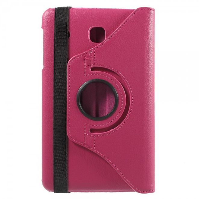Samsung Galaxy Tab E 8.0 Leder Flip Cover Case Hülle mit rotierbarer Standfunktion - rosa