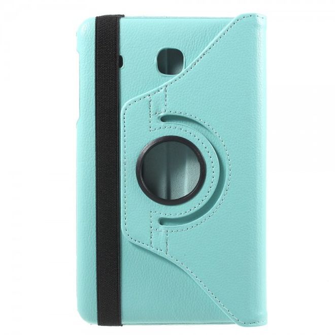 Samsung Galaxy Tab E 8.0 Leder Flip Cover Case Hülle mit rotierbarer Standfunktion - blau