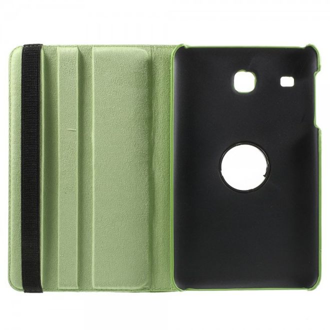 Samsung Galaxy Tab E 8.0 Leder Flip Cover Case Hülle mit rotierbarer Standfunktion - grün